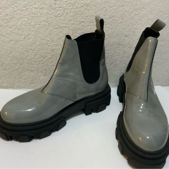 Sister Soeur Pippa Grey Patent ankle boots size 37 - Picture 3 of 10